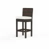 Montecito Barstool in Canvas Natural w/ Self Welt - Front Side Angle - Montecito Barstool in Canvas Natural w/ Self Welt - Front Side Angle