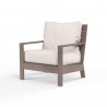 Laguna Club Chair in Canvas Natural, No Welt - Front Side Angle
