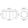 Nador Coffee Table Natural - Dimensions