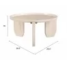 Nador Coffee Table Natural - Table Dimensions - Nador Coffee Table Natural - Table Dimensions