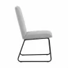 Sunpan Huxley Dining Chair in Belfast Heather Grey - Side Angle - Sunpan Huxley Dining Chair in Belfast Heather Grey - Side Angle