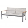 Royal Teak Naples Sofa Charcoal Aluminum and Rope B