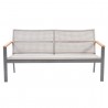 Royal Teak Naples Sofa Charcoal Aluminum and Rope A