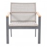 Royal Teak Naples Club Chair Charcoal Aluminum and Rope1
