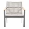 Royal Teak Naples Club Chair Charcoal Aluminum and Rope1 - Royal Teak Naples Club Chair Charcoal Aluminum and Rope1