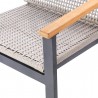 Royal Teak Naples Club Chair Charcoal Aluminum and Rope 2