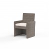 Coronado Dining Chair in Canvas Natural w/ Self Welt - Front Side Angle