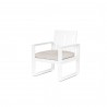 Newport Dining Chair in Canvas Natural, No Welt - Front Side Angle