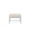 Bristol Ottoman in Canvas Natural w/ Self Welt - Front Angle