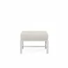 Bristol Ottoman in Canvas Natural w/ Self Welt - Front Angle - Bristol Ottoman in Canvas Natural w/ Self Welt - Front Angle