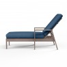 Laguna Chaise Lounge in Spectrum Indigo, No Welt - Side Angle