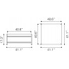 Nazaire Coffee Table Black - Dimensions