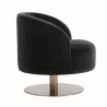 Sunpan Peggy Swivel Lounge Chair Giotto Cabernet / Giotto Shale Grey - Side Angle - Sunpan Peggy Swivel Lounge Chair Giotto Cabernet / Giotto Shale Grey - Side Angle