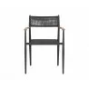 Sunpan Kona Stackable Dining Armchair Dark Grey - Set of Two - Front Angle - Sunpan Kona Stackable Dining Armchair Dark Grey - Set of Two - Front Angle