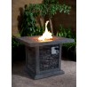 Crawford and Burke Edziza Gray Stone Gas Outdoor Fire Pit, Lifestyle