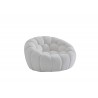 Nest Curved Armchair in White-side view 1