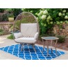 Tortuga Outdoor Rio Vista Outdoor Wicker Egg Chair with Swivel Base and Side Table 1
