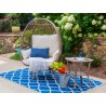 Tortuga Outdoor Rio Vista Outdoor Wicker Egg Chair with Swivel Base and Side Table 2