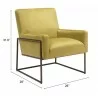 Zuo Modern New York Accent Chair Olive Green- Seat Dimension 1 - Zuo Modern New York Accent Chair Olive Green- Seat Dimension 1