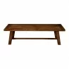 Newberry Bench in Medium Brown - Front -  Newberry Bench in Medium Brown - Front