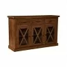 Newberry Sideboard in Medium Brown - Angled - Newberry Sideboard in Medium Brown - Angled
