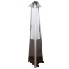 AZ Patio Heaters Commerical Natural Gas Hammered Bronze Glass Tube Heater - Front Angle