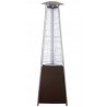 AZ Patio Heaters Commerical Natural Gas Hammered Bronze Glass Tube Heater - Side Angle