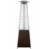 AZ Patio Heaters Commerical Natural Gas Hammered Bronze Glass Tube Heater - Side Angle - AZ Patio Heaters Commerical Natural Gas Hammered Bronze Glass Tube Heater - Side Angle