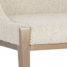 Sunpan Dionne Dining Chair in Monument Oatmeal - Seat Closeup Angle