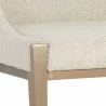 Sunpan Dionne Dining Chair in Monument Oatmeal - Seat Closeup Angle - Sunpan Dionne Dining Chair in Monument Oatmeal - Seat Closeup Angle