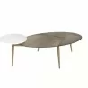 Sunpan Tuner Coffee Table Oval - Front Angle - Sunpan Tuner Coffee Table Oval - Front Angle