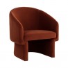 Sunpan Lauryn Lounge Chair Meg Rust - Front Side Angle