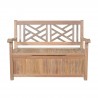 Anderson Teak Vilano Storage Bench front view - Anderson Teak Vilano Storage Bench front view