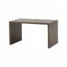Essentials For Living Dovetail Upholstered Coffee Table in Ivanhoe Toast, Burnished Brown Acacia - Table in Front Side Angle - Essentials For Living Dovetail Upholstered Coffee Table in Ivanhoe Toast, Burnished Brown Acacia - Table in Front Side Angle