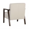 Sunpan Neymar Lounge Chair - Linea Light Grey Leather - Back Side AngleAngle