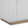 Sunpan Odette Bench - Ernst Silverstone / Maven Black - Base Closeup Angle