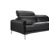 J&M Furniture Nicolo- Black Sofa Close View