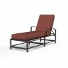 La Jolla Chaise in Canvas Henna w/ Self Welt - Front Side Angle - La Jolla Chaise in Canvas Henna w/ Self Welt - Front Side Angle