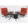 Outdoor Greatroom Company Nightfire-42- Round Mesh Fire Pit Table - Lifestyle