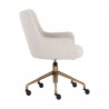 Sunpan Franklin Office Chair - Beige Linen - Side Angle - Sunpan Franklin Office Chair - Beige Linen - Side Angle