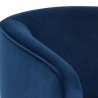 Sunpan Hazel Swivel Lounge Chair in Gold - Navy Blue Sky - Closeup Top Angle
