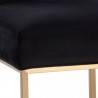 Sunpan Joyce Dining Chair in Cube Black - Seat Closeup Angle