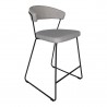 oe's Home Collection ADRIA COUNTER STOOL GREY - Front Side Angle