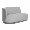 Sunpan Jaclyn Modular Left Armchair in Egypt Light Grey-Danny Medium Grey - Front Side Angle - Sunpan Jaclyn Modular Left Armchair in Egypt Light Grey-Danny Medium Grey - Front Side Angle