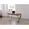J&M Furniture CE Noho Desk Walnut Front Angle View - J&M Furniture CE Noho Desk Walnut Front Angle View