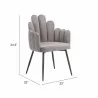 Noosa Dining Chair in Gray-seat dimension - Noosa Dining Chair in Gray-seat dimension