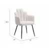 Noosa Dining Chair in Ivory-seat dimension - Noosa Dining Chair in Ivory-seat dimension