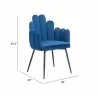 Noosa Dining Chair in Navy Blue-seat dimension - Noosa Dining Chair in Navy Blue-seat dimension