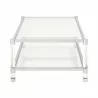 Nouveau Coffee Table - Brushed Brass - Side Angle - Nouveau Coffee Table - Brushed Brass - Side Angle