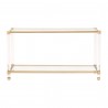 Nouveau Console Table - Brushed Brass - Front